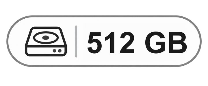 Hard-drive capacity: 512 GB